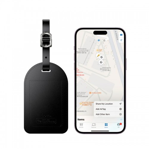 Пошуковий трекер HOCO Tiger smart anti-lost luggage tag E91H (wireless charging model) |Apple Find My, 3 month| black
