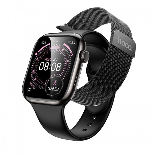 Smart watch HOCO Y42 (call version) |2.01", Track, HeartRate, 7 Days, BT5.3| black