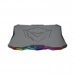 Підставка для ноутбука Meetion CP4040 (9-17") 1 великий кулер 2 USB 7 рівнів нахилу RGB підсвітка black