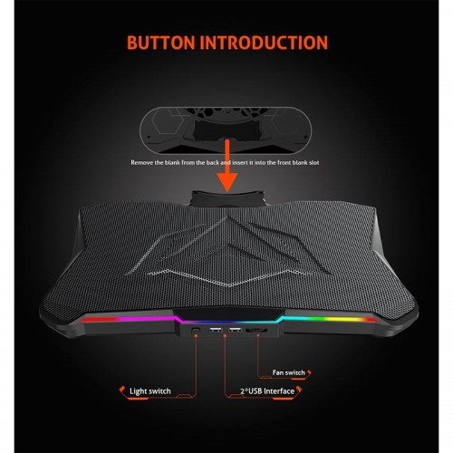 Кулер для ноутбука MEETION Gaming Cooling Pad CP4040 |9-17"|