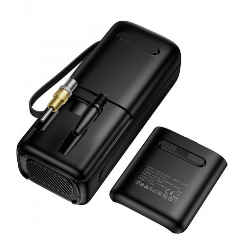Портативний компресор HOCO Enlighten portable smart air pump ZP18 |10.3 Bar| black