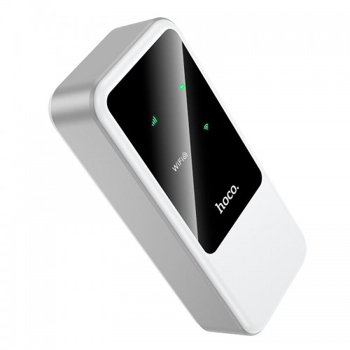 4G портативний роутер HOCO Mobile portable WiFi HI42 (Europe Asia and Africa) |2.4g/WIFI6, 8h, 802.11ax/b/g/n| white