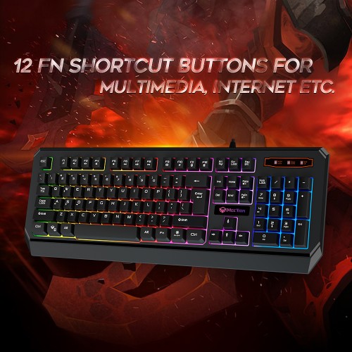 Клавіатура MEETION Gaming Wired Rainbow Backlit Keyboard MT-K9320 |UA/RU/EN розгортки| black