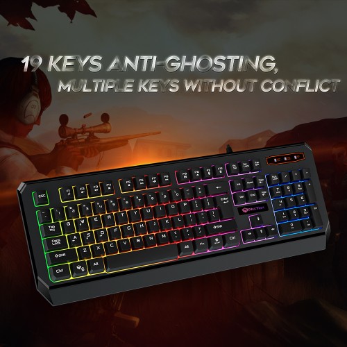 Клавіатура MEETION Gaming Wired Rainbow Backlit Keyboard MT-K9320 |UA/RU/EN розгортки| black