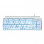 Клавиатура Meetion USB проводная механическая игровая клавиатура blue switch MK600MX (украинская раскладка) |105 клавиш| белый