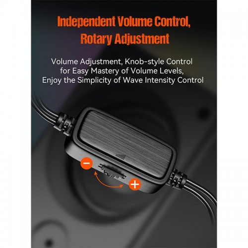 Акустика для ПК Meetion Wired Meetion Speaker MT-SP2011 |AUX+USB, 3W*2, RGB| black