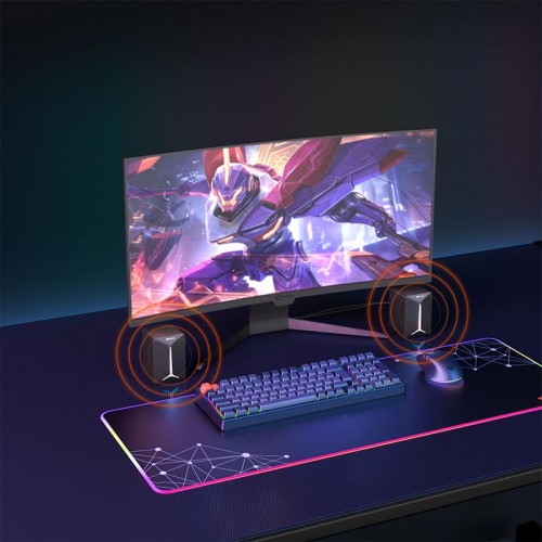 Акустика для ПК Meetion Wired Meetion Speaker MT-SP2011 |AUX+USB, 3W*2, RGB| black