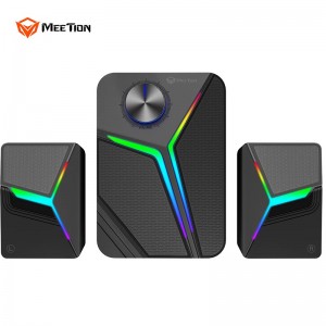 Акустика для ПК Meetion Wired+Bluetooth Meetion Speaker MT-SP2111 |BT5.0/AUX+USB, 15W, RGB| black