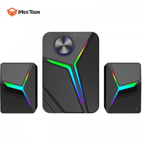 Акустика для ПК Meetion Wired+Bluetooth Meetion Speaker MT-SP2111 |BT5.0/AUX+USB, 15W, RGB| black