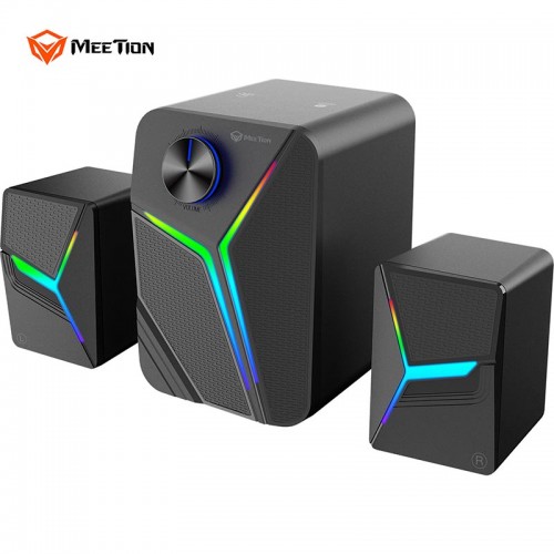 Акустика для ПК Meetion Wired+Bluetooth Meetion Speaker MT-SP2111 |BT5.0/AUX+USB, 15W, RGB| black