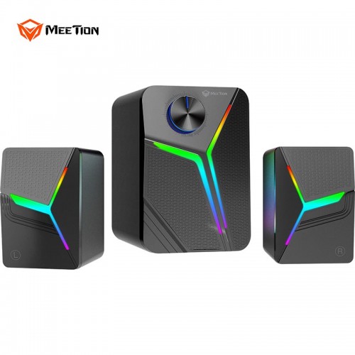 Акустика для ПК Meetion Wired+Bluetooth Meetion Speaker MT-SP2111 |BT5.0/AUX+USB, 15W, RGB| black