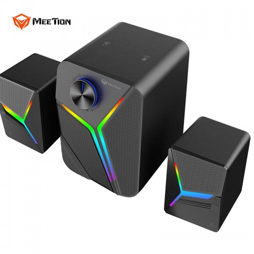 Акустика для ПК Meetion Wired+Bluetooth Meetion Speaker MT-SP2111 |BT5.0/AUX+USB, 15W, RGB| black