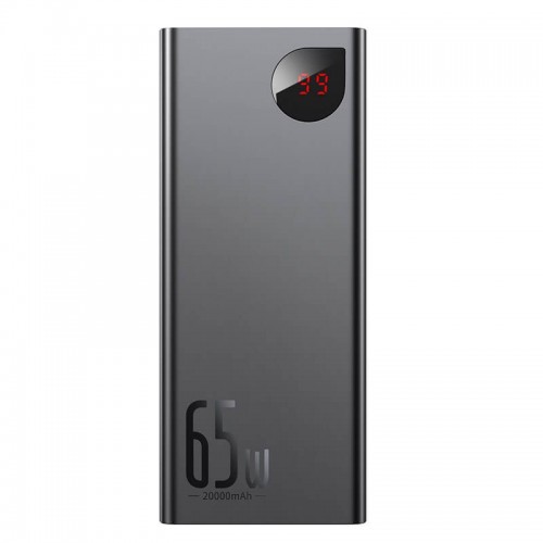 УМБ BASEUS Adaman Metal Digital Display Quick Charge Power Bank 20000mAh |2USB/1Type-C, 6A, 65W| (PPIMDA-D03) black