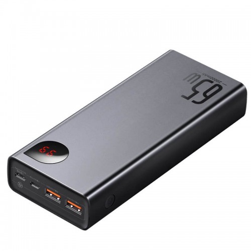 УМБ BASEUS Adaman Metal Digital Display Quick Charge Power Bank 20000mAh |2USB/1Type-C, 6A, 65W| (PPIMDA-D03) black