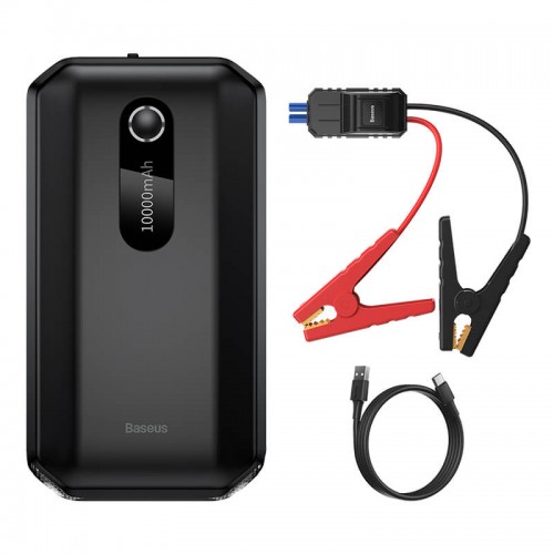 Пусковое устройство (бустер) для авто BASEUS Super Energy Air Car Jump Starter 10000mAh,Peakcurrent 1000A |1USB/1Type-C, 2.4A| (CGNL020101) black