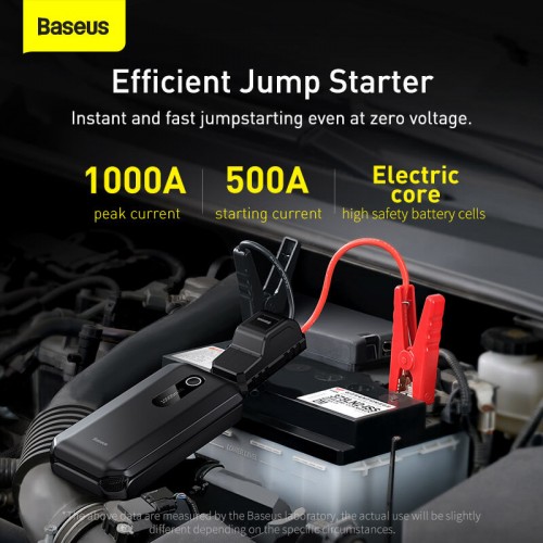 Пусковое устройство (бустер) для авто BASEUS Super Energy Air Car Jump Starter 10000mAh,Peakcurrent 1000A |1USB/1Type-C, 2.4A| (CGNL020101) black