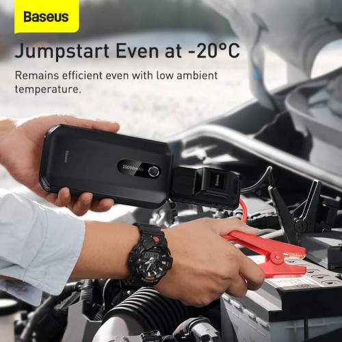 Пусковое устройство (бустер) для авто BASEUS Super Energy Air Car Jump Starter 10000mAh,Peakcurrent 1000A |1USB/1Type-C, 2.4A| (CGNL020101) black
