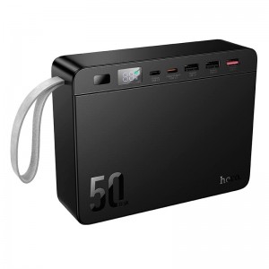 УМБ HOCO Carretera power bank PD J166 50000mAh |3USB/2Type-C, 22.5W/3A, PD/QC| black