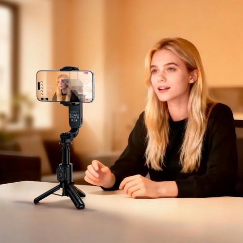 Монопод-тріпод HOCO Feliz single-axis live broadcast holder K90 |160-700, 4.5-7"| black