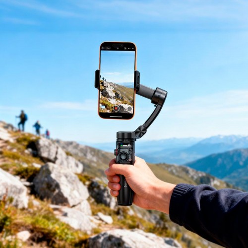Ручной стабилизатор HOCO Three-axis intelligent gimbal K91 |App, 5h, 4.5-7"|