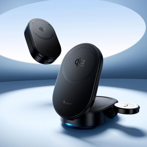 Зарядка Qi2 HOCO Pole 3-in-1 magnetic wireless fast charger CQ23 |25W|