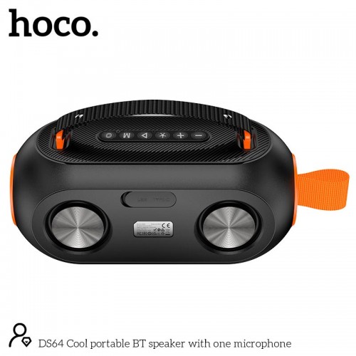 Акустика-караоке HOCO Cool portable BT speaker with one microphone DS64 |BT5.3, TWS, 30W| black