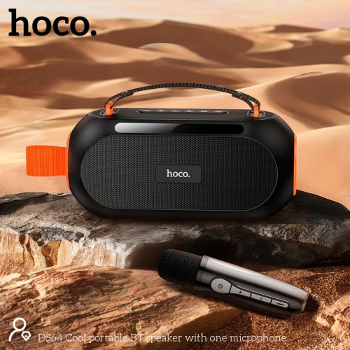 Акустика-караоке HOCO Cool portable BT speaker with one microphone DS64 |BT5.3, TWS, 30W| black