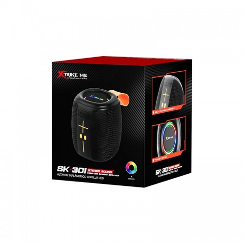 Акустика XTRIKE ME Bluetooth Speaker RGB SK-301 |BT5.4, USB/FM, 8W| black