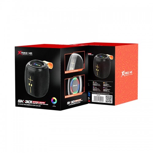 Акустика XTRIKE ME Bluetooth Speaker RGB SK-301 |BT5.4, USB/FM, 8W| black