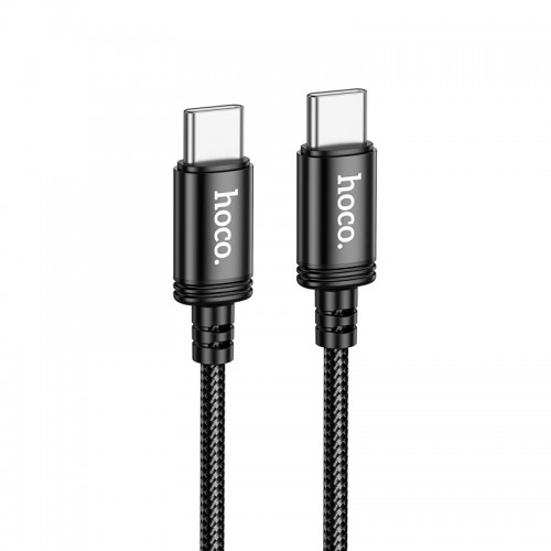 Кабель HOCO Type-C to Type-C Wind charging data cable (packaged) X89 |1m, 60W| black