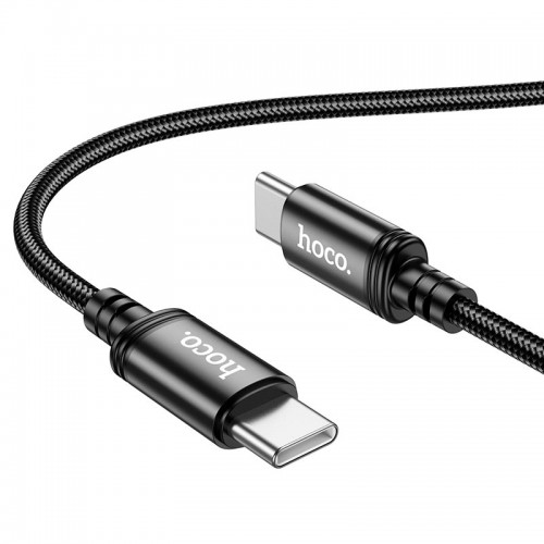 Кабель HOCO Type-C to Type-C Wind charging data cable (packaged) X89 |1m, 60W| black
