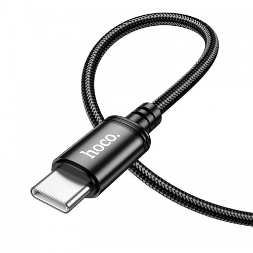 Кабель HOCO Type-C to Type-C Wind charging data cable (packaged) X89 |1m, 60W| black