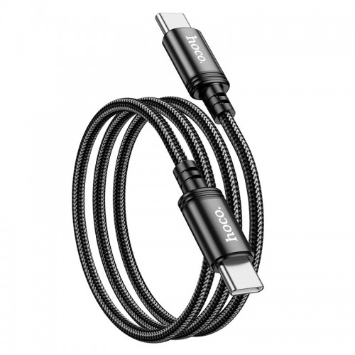 Кабель HOCO Type-C to Type-C Wind charging data cable (packaged) X89 |1m, 60W| black