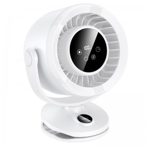 Портативный вентилятор с креплением клипсой HOCO clip mount fan HX608 |5 Levels, 2.5.2-8h, 40dB| white