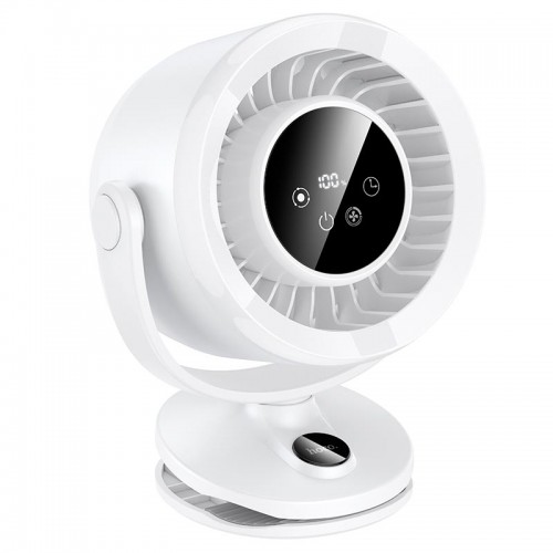 Портативний вентилятор на кліпсі HOCO clip mount fan HX608 |5 Levels, 2.5.2-8h, 40dB| white