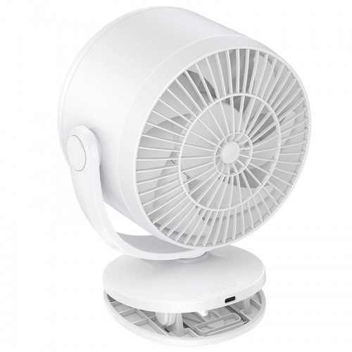 Портативний вентилятор на кліпсі HOCO clip mount fan HX608 |5 Levels, 2.5.2-8h, 40dB| white