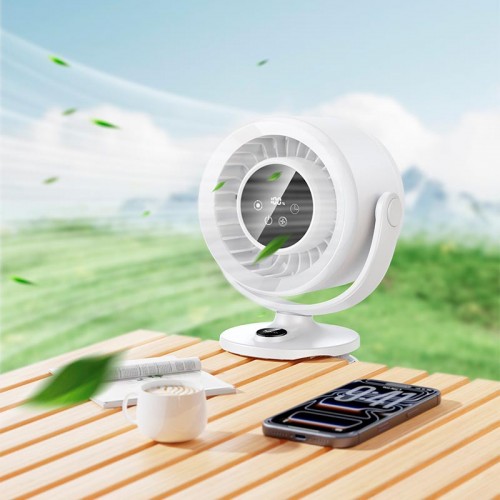 Портативний вентилятор на кліпсі HOCO clip mount fan HX608 |5 Levels, 2.5.2-8h, 40dB| white