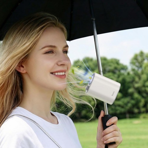 Портативний вентилятор на кліпсі HOCO portable fan HX609 |100 Levels, 9.5h, 70dB| white