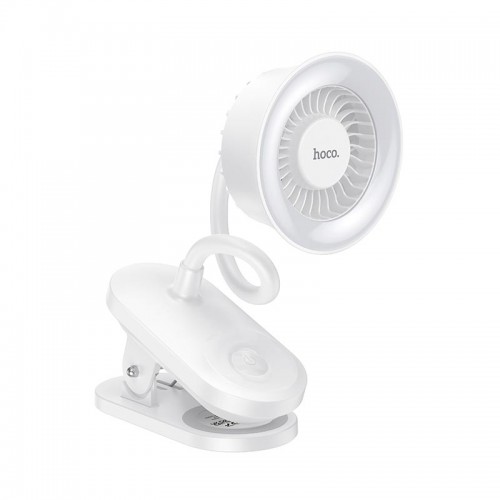 Портативний вентилятор на кліпсі HOCO clip mount fan HX610 |3 Levels, 6h, 65dB| white