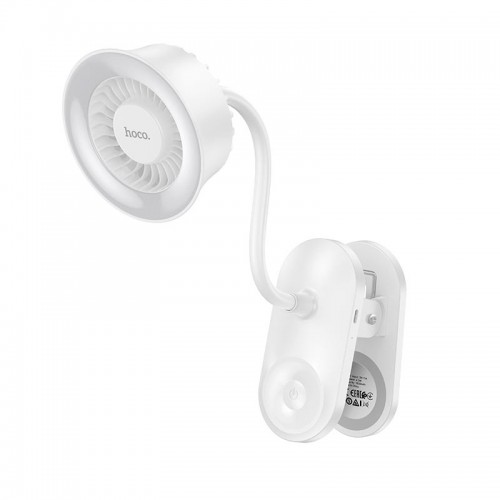 Портативний вентилятор на кліпсі HOCO clip mount fan HX610 |3 Levels, 6h, 65dB| white