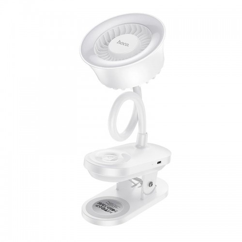 Портативний вентилятор на кліпсі HOCO clip mount fan HX610 |3 Levels, 6h, 65dB| white