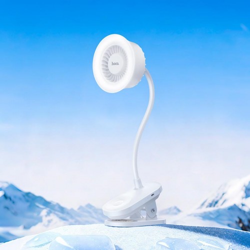 Портативний вентилятор на кліпсі HOCO clip mount fan HX610 |3 Levels, 6h, 65dB| white