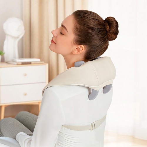 Масажер для шиї HOCO Shoulder and neck massager HP52 |3 Levels, 2 Modes| beige