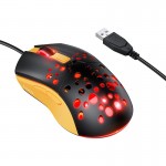Миша HOCO Sky luminous gaming wired mouse GM51 |1200-3600dpi, 7 LED colors| black-yellow