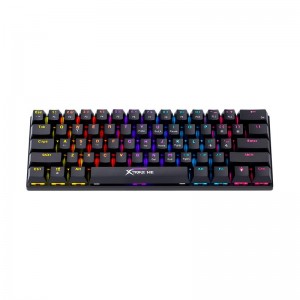 Ігрова клавіатура XTRIKE ME mechanical wired keyboard GK-916 ENG Layots |61keys, Red Switch| black