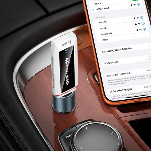 4G портативний роутер HOCO Mobile portable WiFi HI43 (WiFi6) (Europe Asia and Africa) white