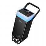 Повербанк для ноутбука 65W Hoco DB103 40000mAh з ліхтарем та 3 кабелями black