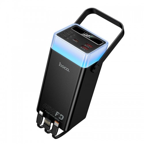 УМБ HOCO 65W fully compatible power bank with built-in cable and camping light DB103 40000mAh |2USB/1Type-C, PD/QC, 65W/3A| black