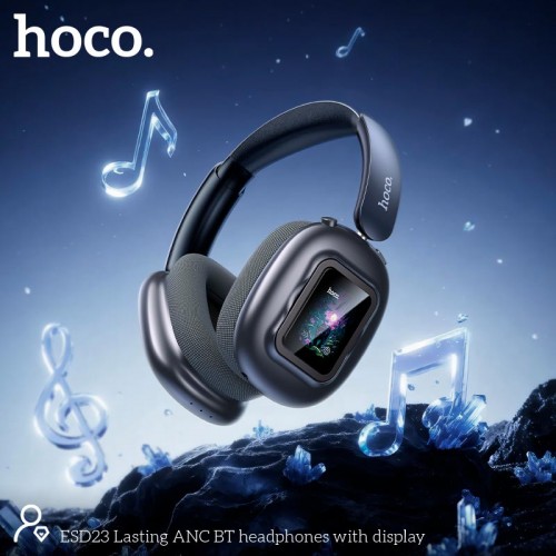 Наушники HOCO Lasting ANC BT headphones with display ESD23 |BT6.0, 25/27h|