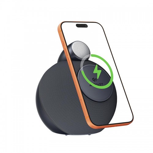 Акустика ACEFAST speaker with wireless charger K10 Air IPX4 |BT5.4, Qi2 25W, RGB, TWS|